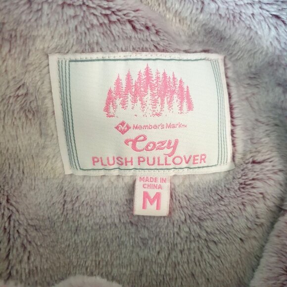 Members Mark Womens Plush Hoodie M Purple Cozy Buttery Soft Pullover Winterwear - Picture 5 of 6